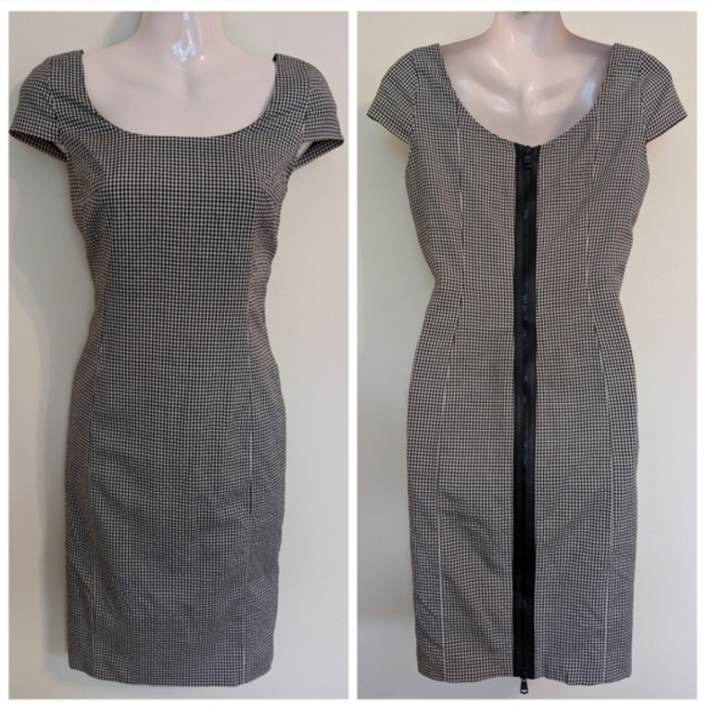 Versace Wool Houndstooth Dress 40